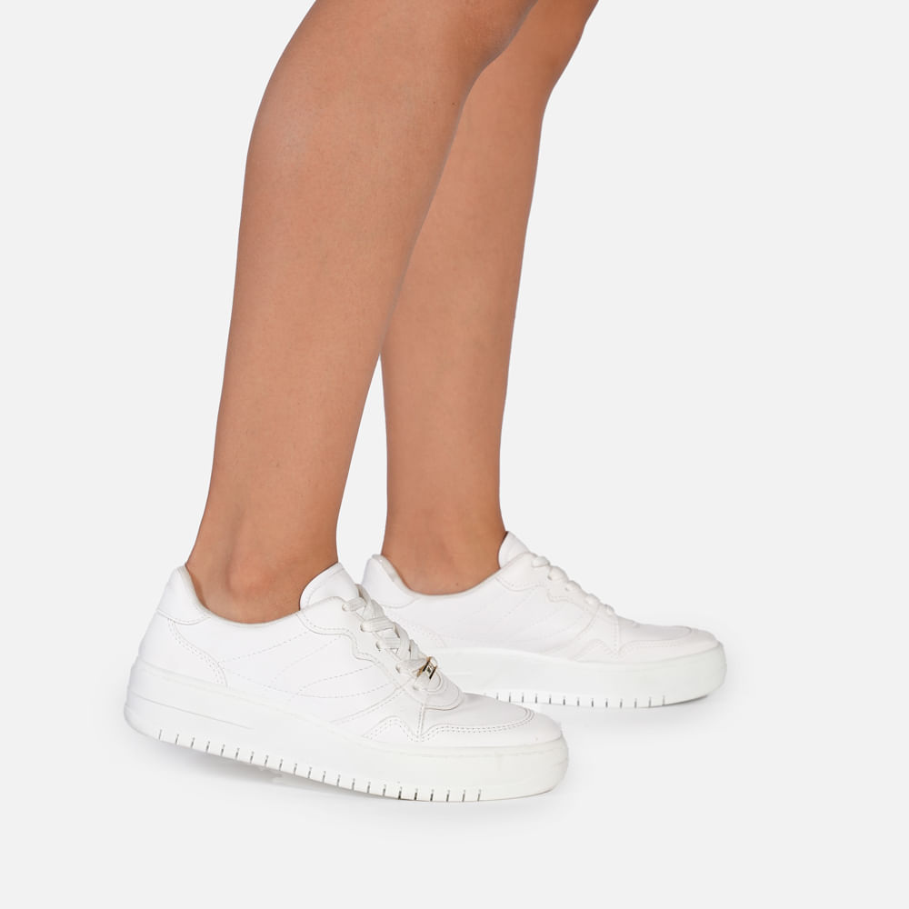 Tenis vizzano branco fashion flatform