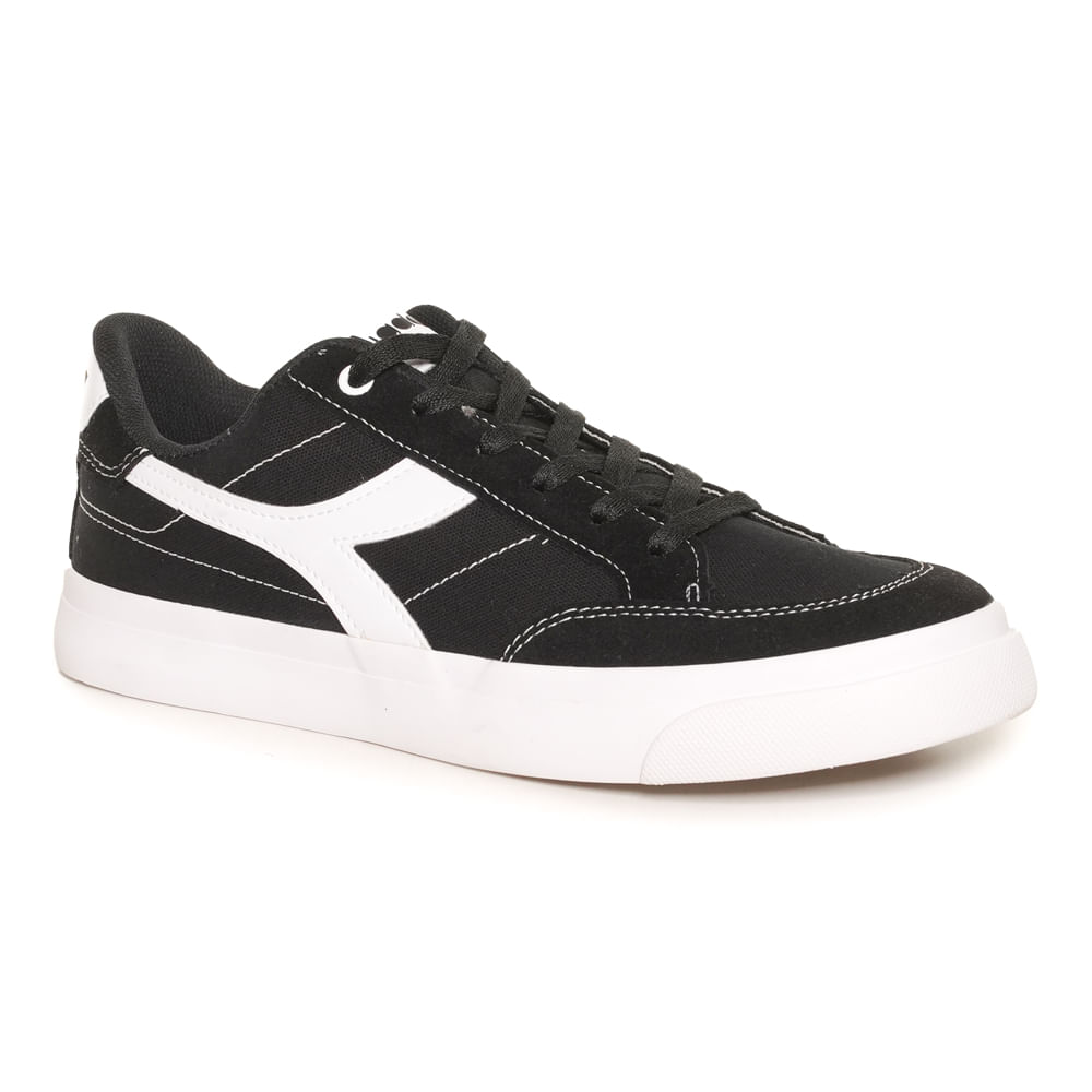 Tênis Casual Unissex Logo Diadora Preto Branco|Oscar Calçados