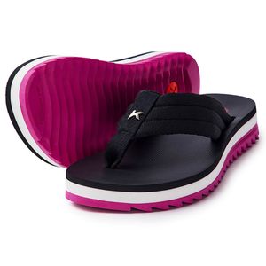 Chinelo Kenner Kyra Pro Comfy Feminino - Rosa e Preto