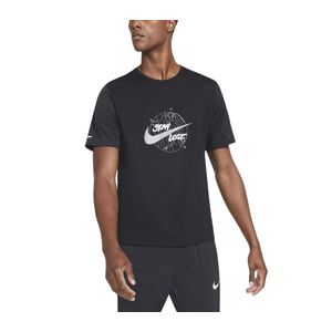 Camiseta Nike Dri-Fit Miler Wild Run Preto/Cinza