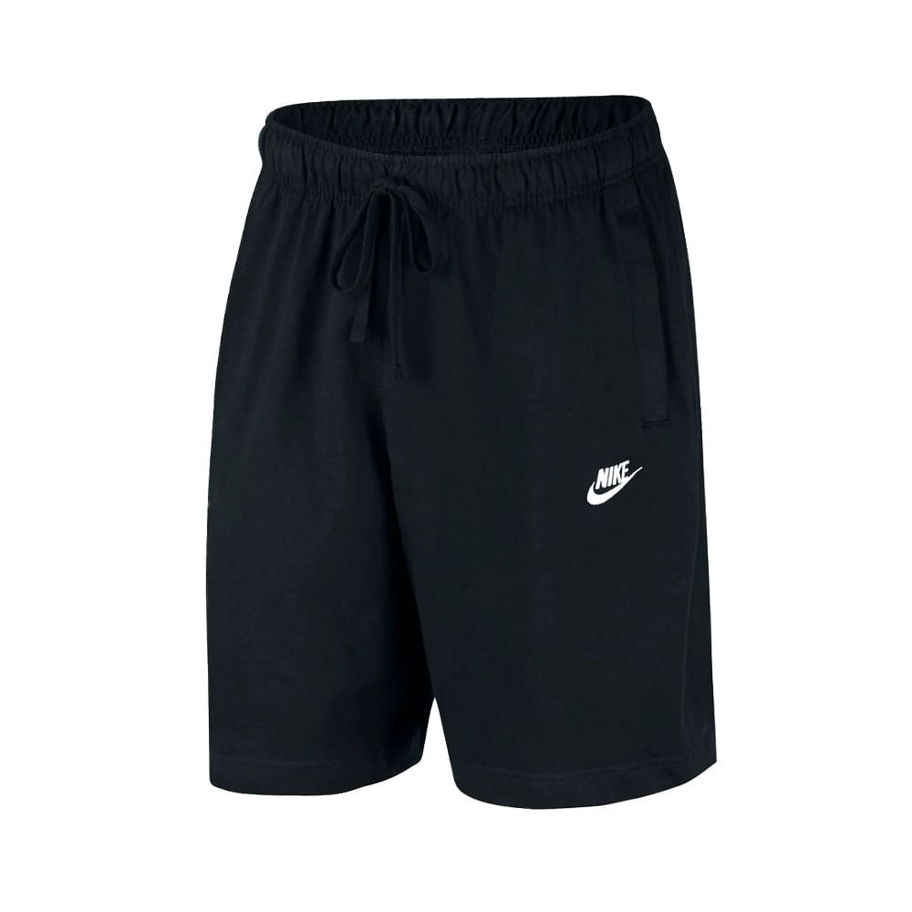 Bermuda Nike Sportswear Club Fleece Black White Preto Branco