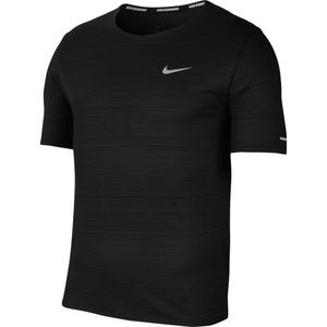 Camiseta Nike Dri-Fit Miler Preto e Prata - Masculino