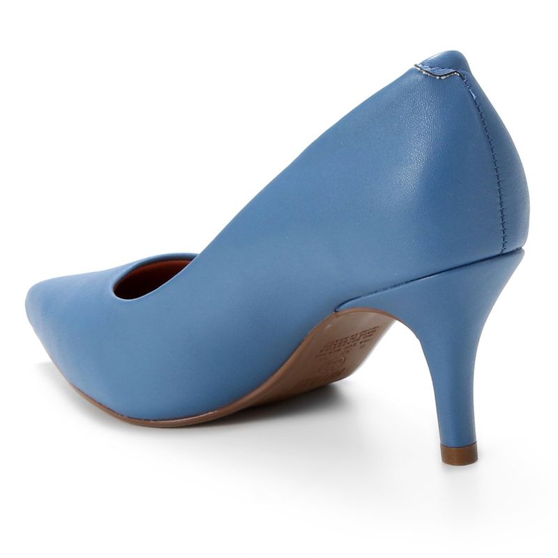 Scarpin vizzano salto baixo fashion azul