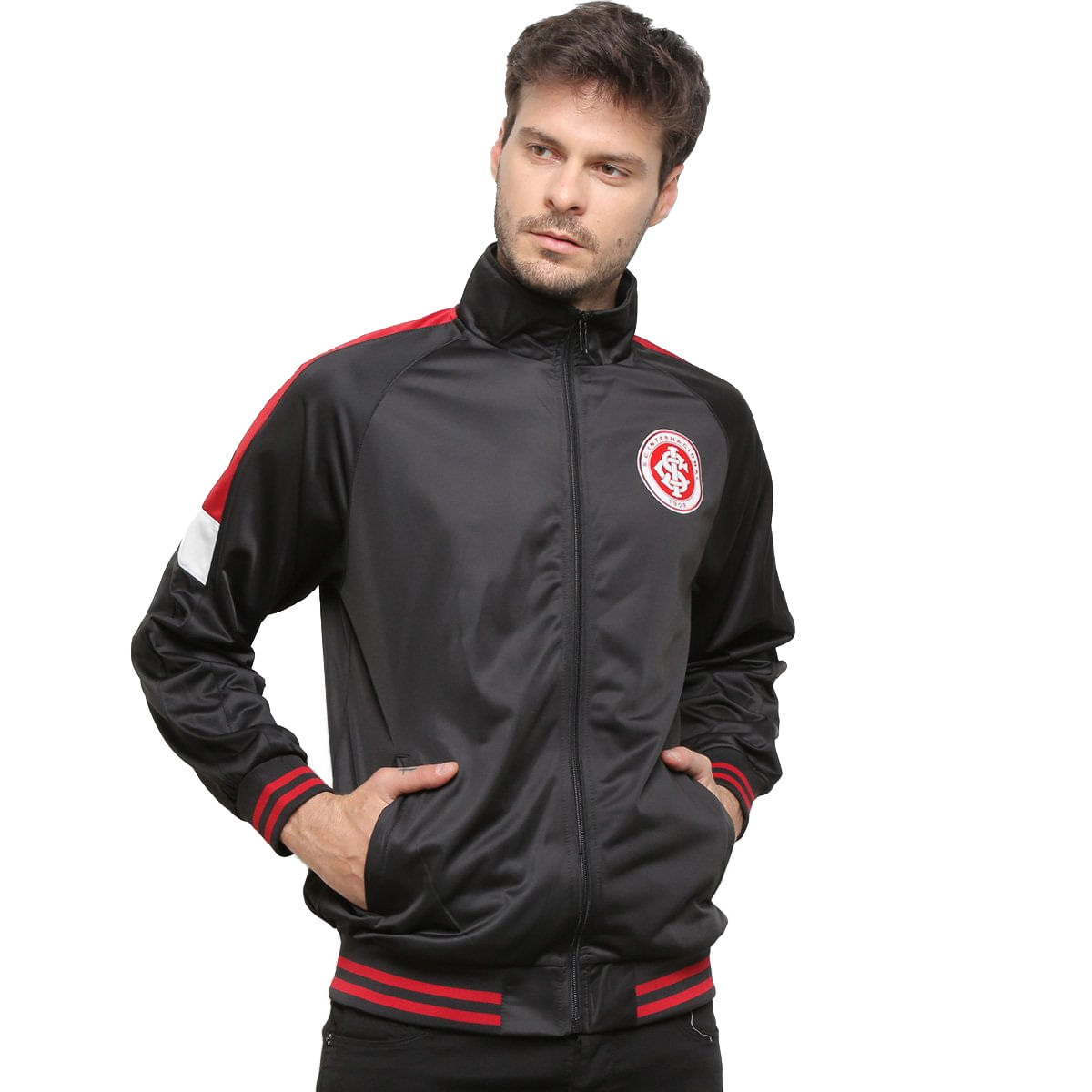 Agasalho Internacional Trilobal Feminino Branco E Vermelho