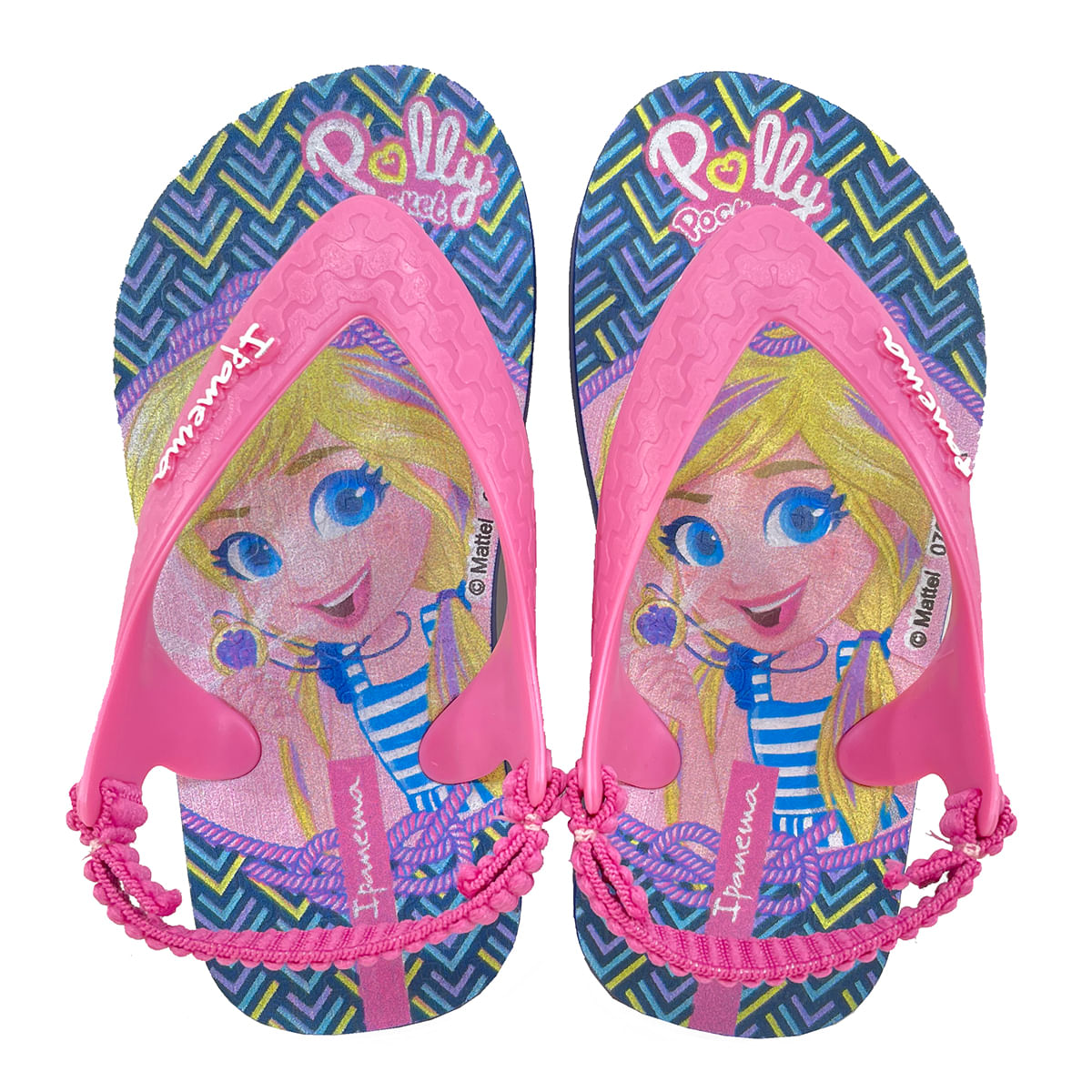 Chinelo Infantil Ipanema Polly Pocket Elástico Rosa