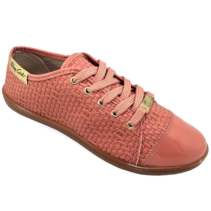 Tênis feminino casual textura hot sale moleca