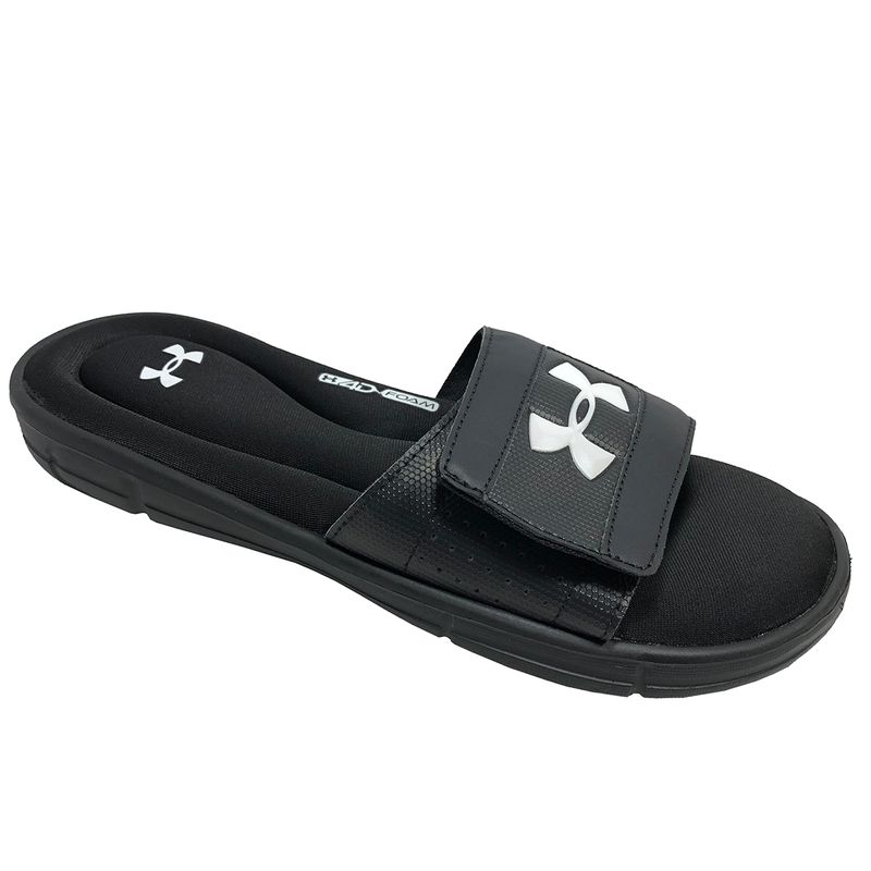 Chinelo Under Armour Core Preto e Branco - FutFanatics