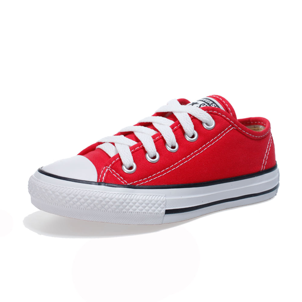 Tênis Converse Chuck Taylor All Star Infantil Vermelho Cru Preto CK00040004  - Menina Shoes