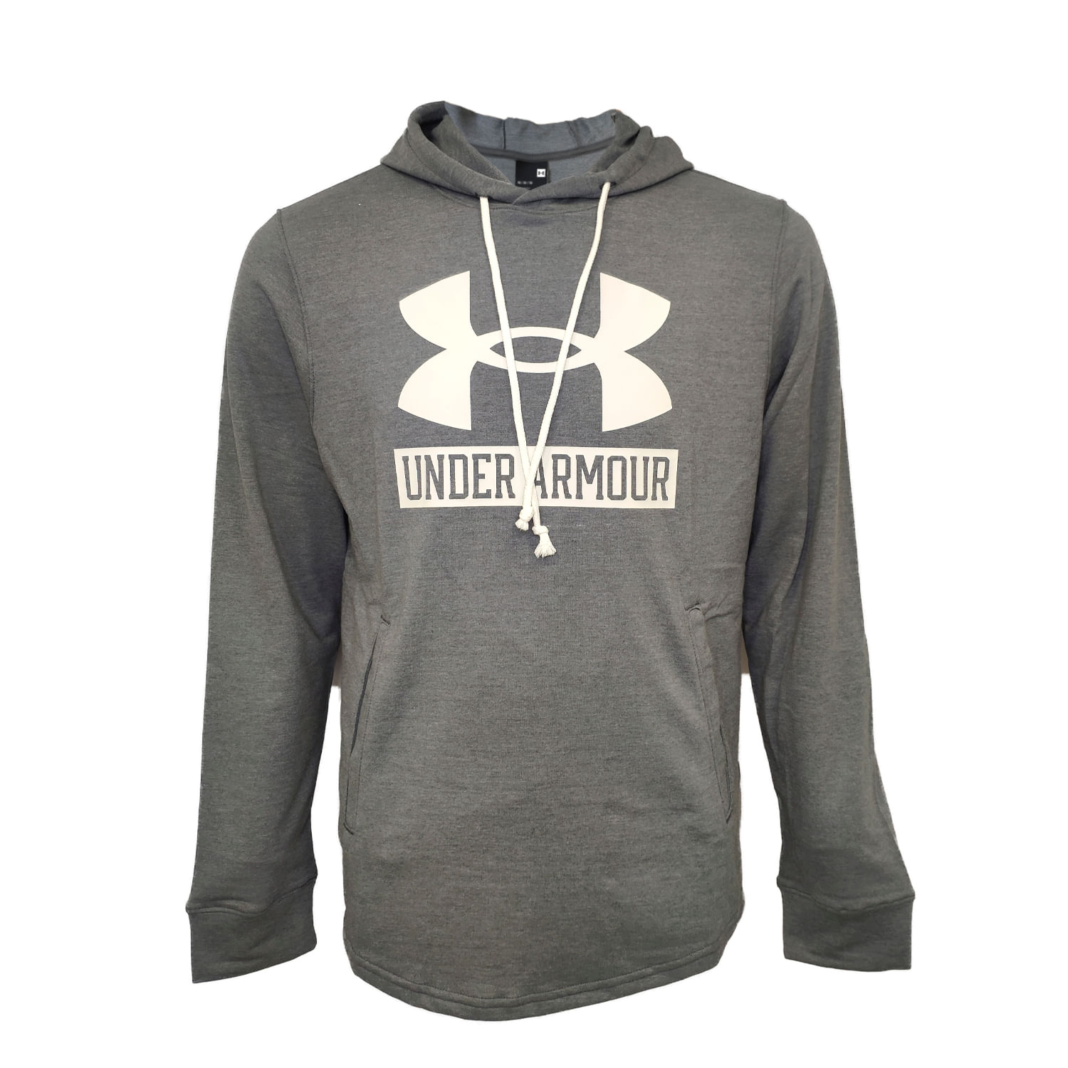 Moletom Under Armour Rival Fleece Big Logo Hoodie Cinza Masculino