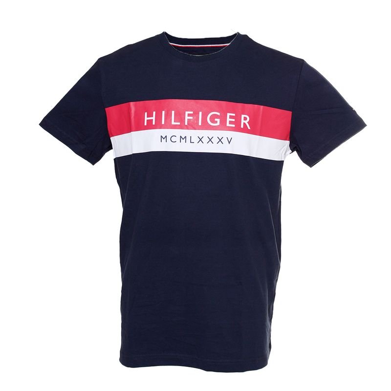 Camiseta Tommy Hilfiger Logo Preta - Compre Agora