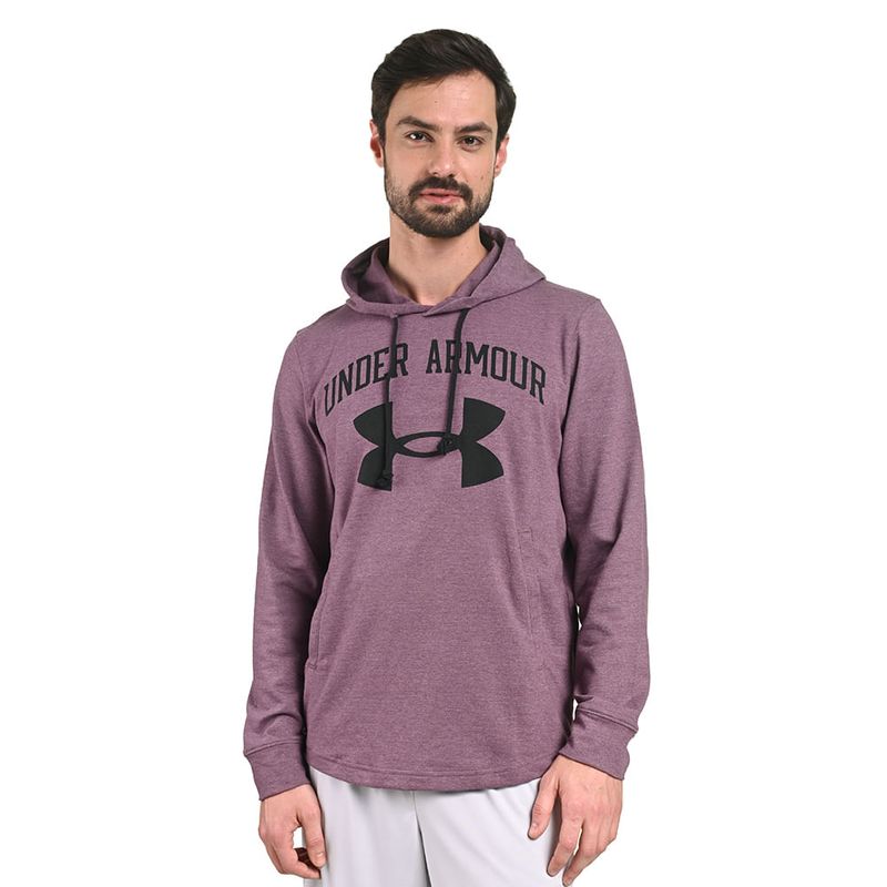 Moletom Under Armour Rival Fleece Big Logo Hoodie Cinza Masculino