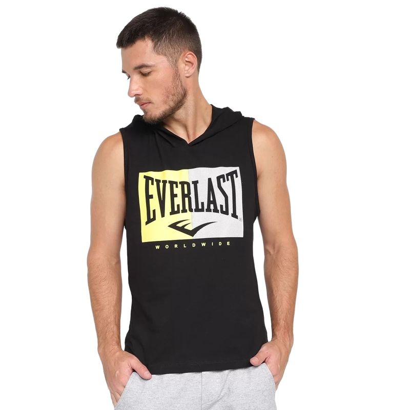Camiseta Everlast Machão com Capuz Masculina - Preto