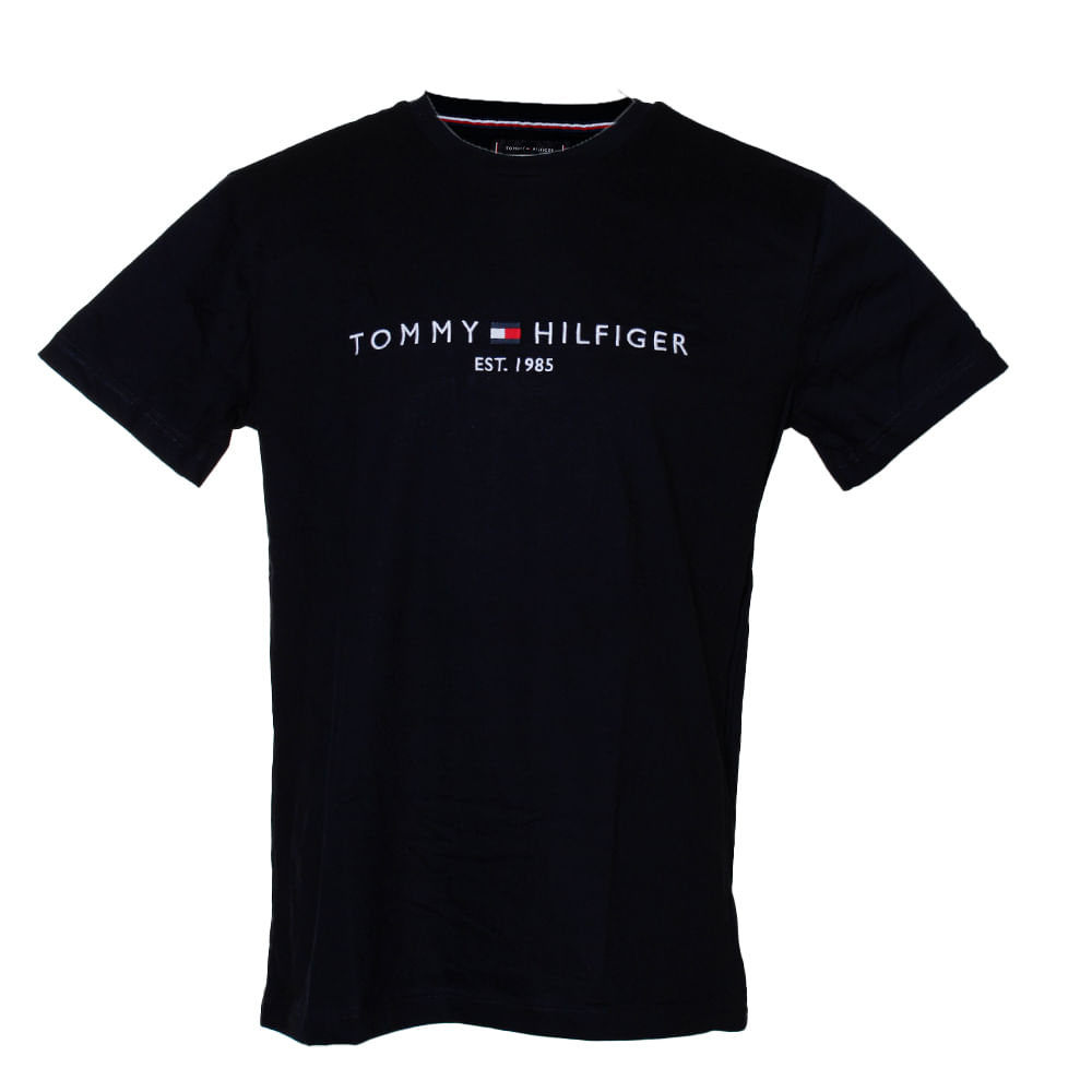 Camiseta Tommy Hilfiger Masculina Lettering Print Branca