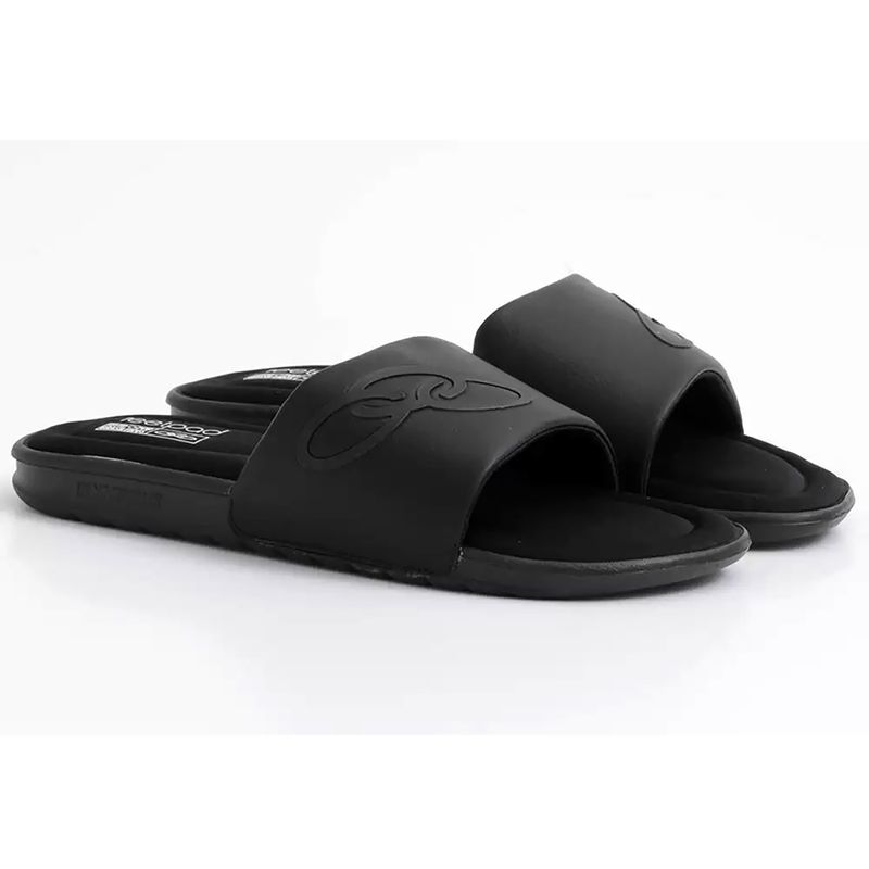 Chinelo em Tecido Slide Monogram Preto - Calvin Klein