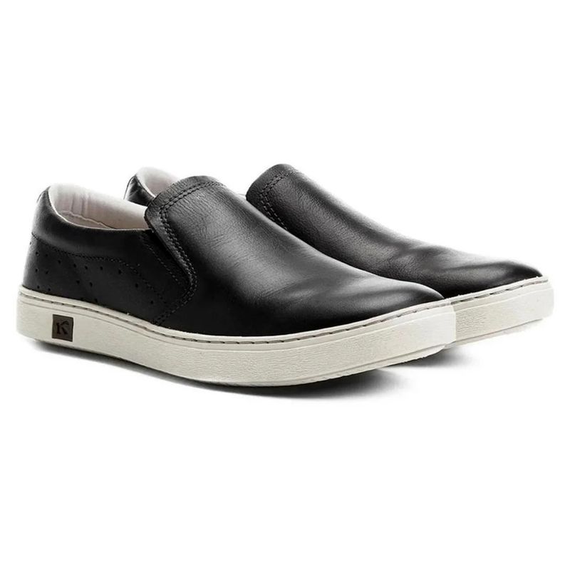 Slip on couro branco hot sale masculino