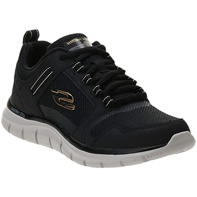 Skechers preto best sale e dourado