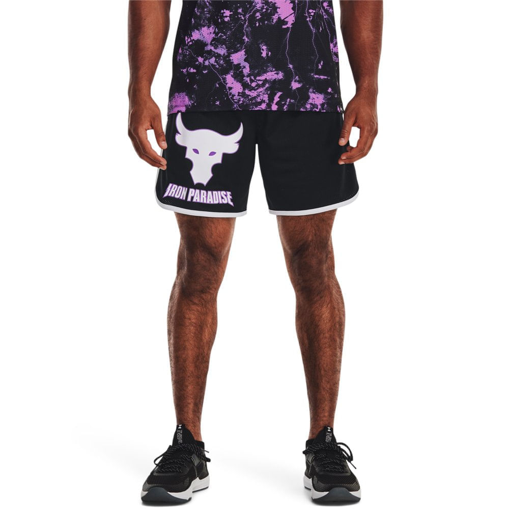 Short Under Armour Project Rock Terry 2 Preto Masculino Preto