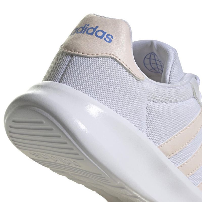 Tênis Adidas Lite Racer 3.0 Branco e Rosa Claro Feminino