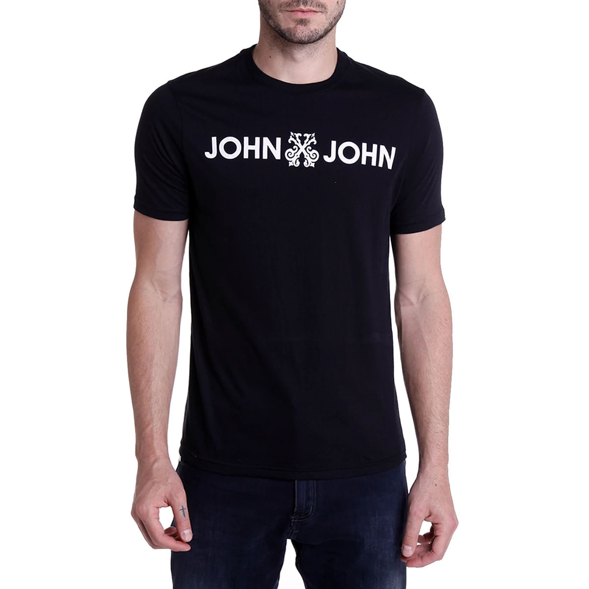 Camiseta John John Basic Logo Masculina - Preto