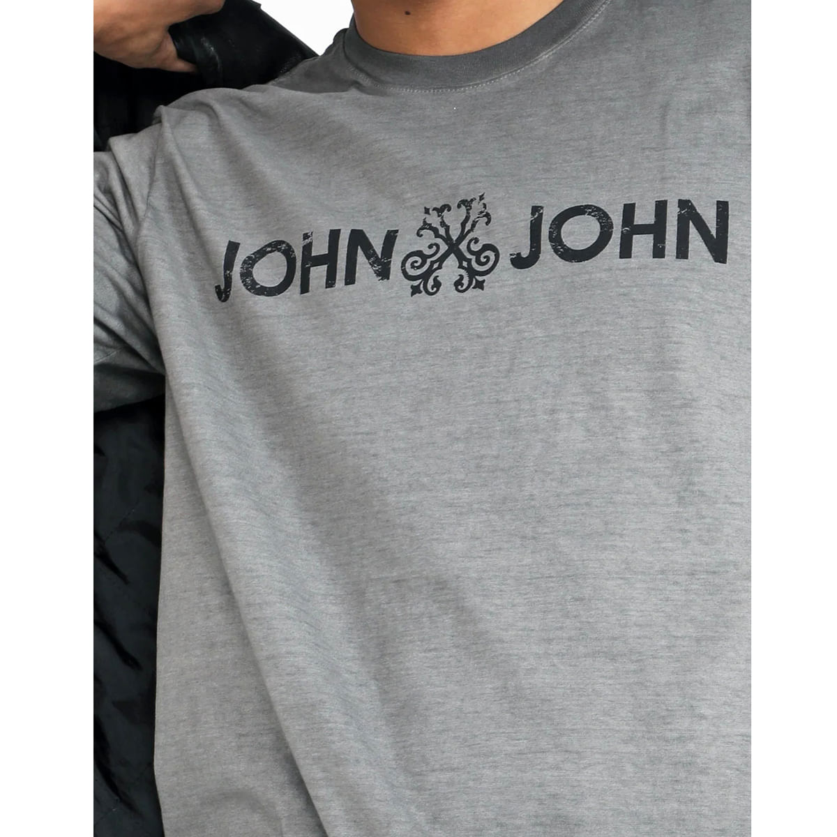 Camiseta John John Básica com Logo Masculina - Rossi Classic