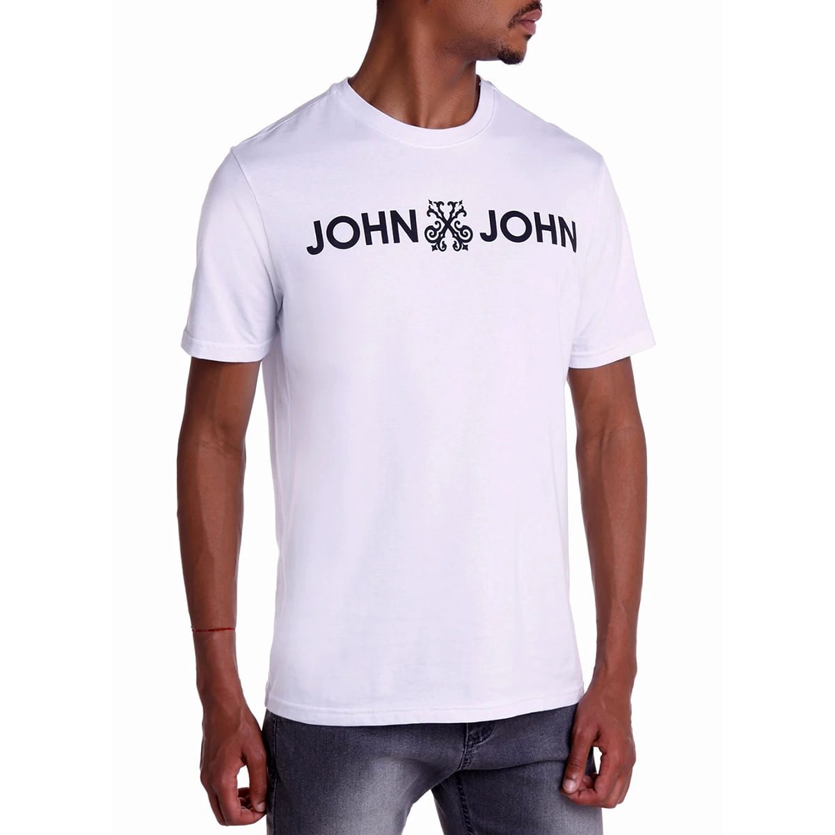 Camiseta John John Basic Logo Masculina - Branco