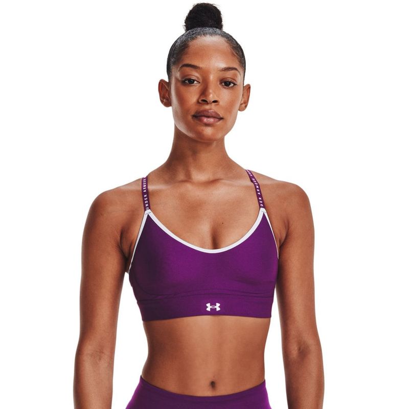 Top de Treino Feminino Under Armour Infinity High Rosa