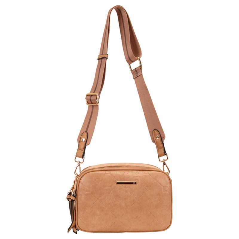 Bolsa Tiracolo WJ Detalhada Bege Feminino