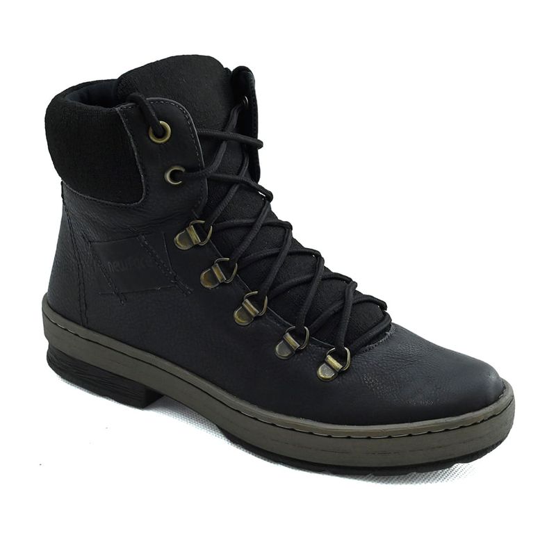 Bota New Face Flats Preto Feminino Oscar