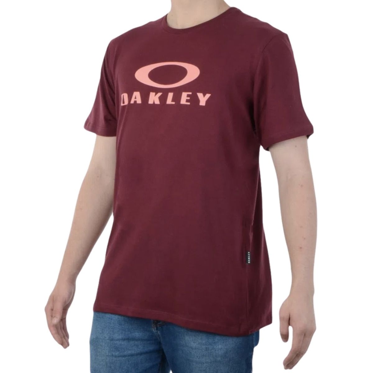 Camiseta Masculina Oakley Tee Ellipse Vermelha Logo Ellipse