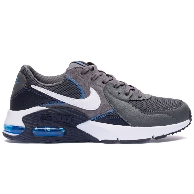 Tenis nike cinza com hot sale azul