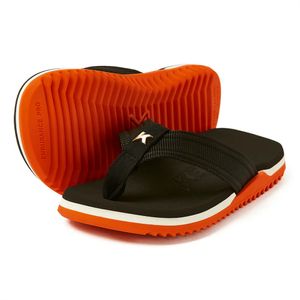 Chinelo Infantil Kenner NK6 Pro Kids - Preto e Laranja