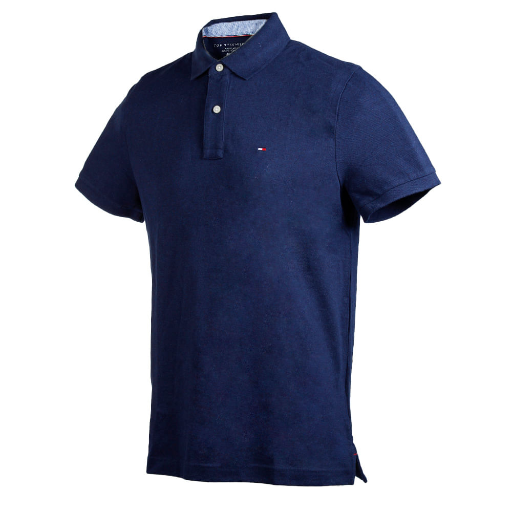 Camisa Polo Tommy Hilfiger Masculina Regular Fit Azul Royal