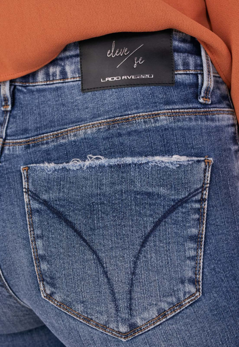 Calça Jeans Lado Avesso Curve Jegging Azul - Garm Store