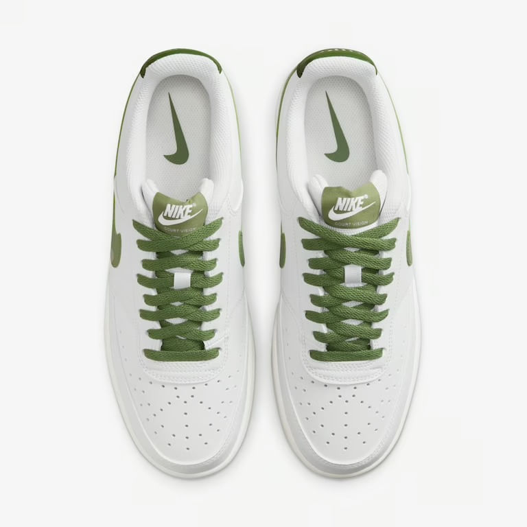 Tenis Masculino Nike Court Vision Lo Branco Preto Verde - Shopping
