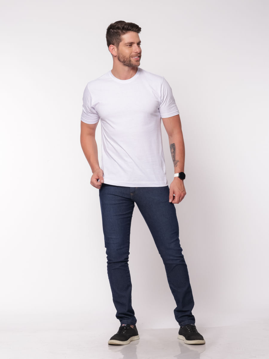 Calça Masculina Jeans Sport Fino Tecido Premium Basica Sem Elastano