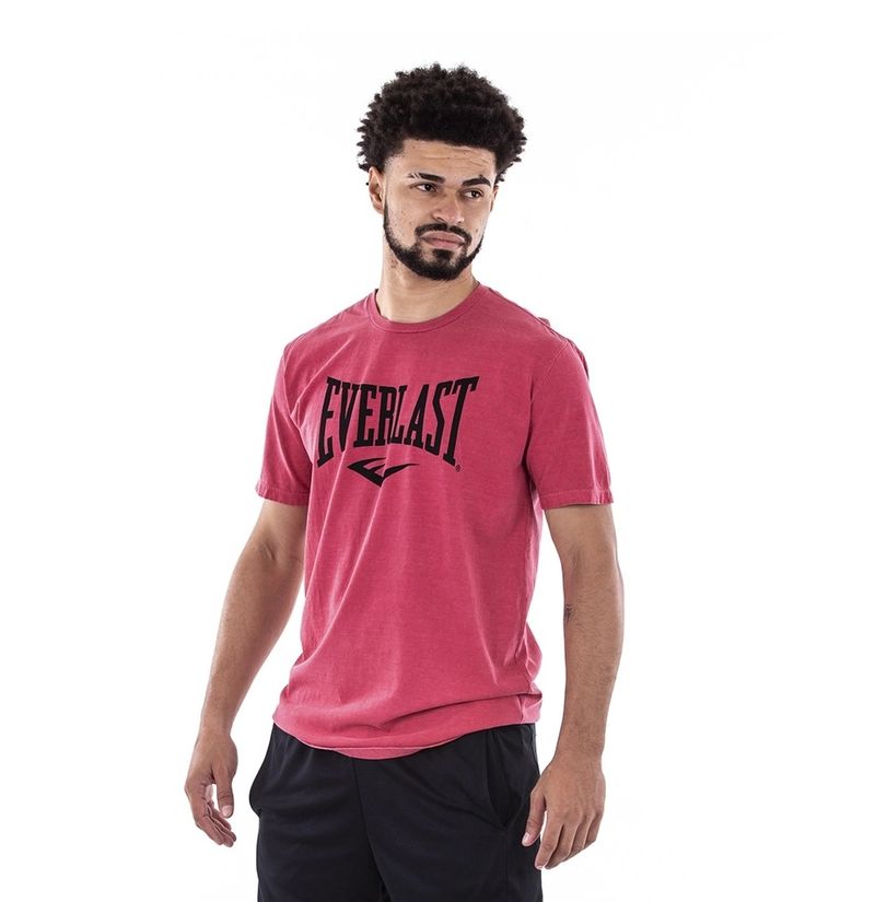 Camiseta Everlast Fundamentals Vermelho com Logo Preto - Masculino