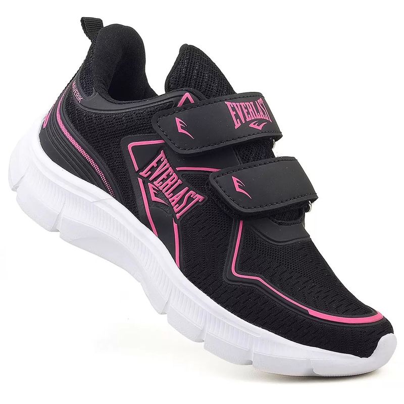 Tenis Everlast Space Feminino Preto e Rosa Multicores