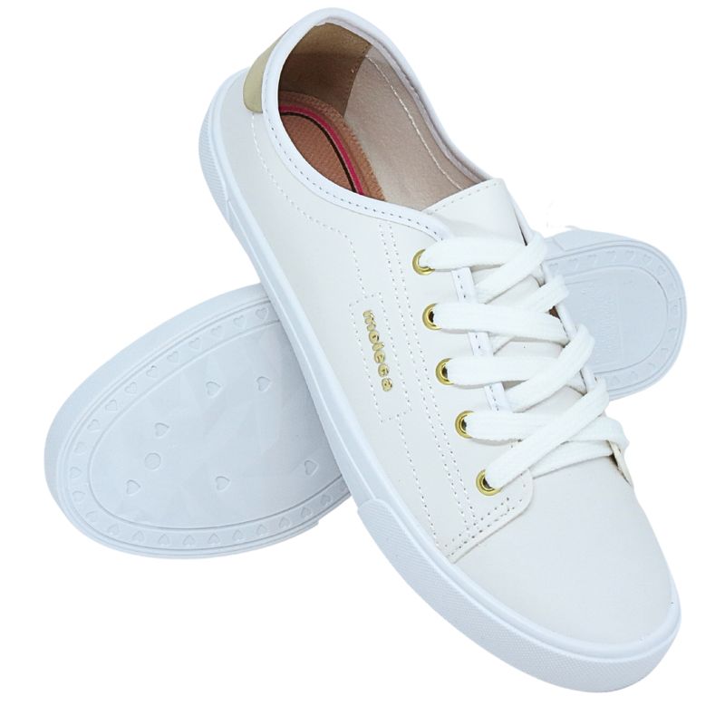 Tenis branco best sale feminino baixo