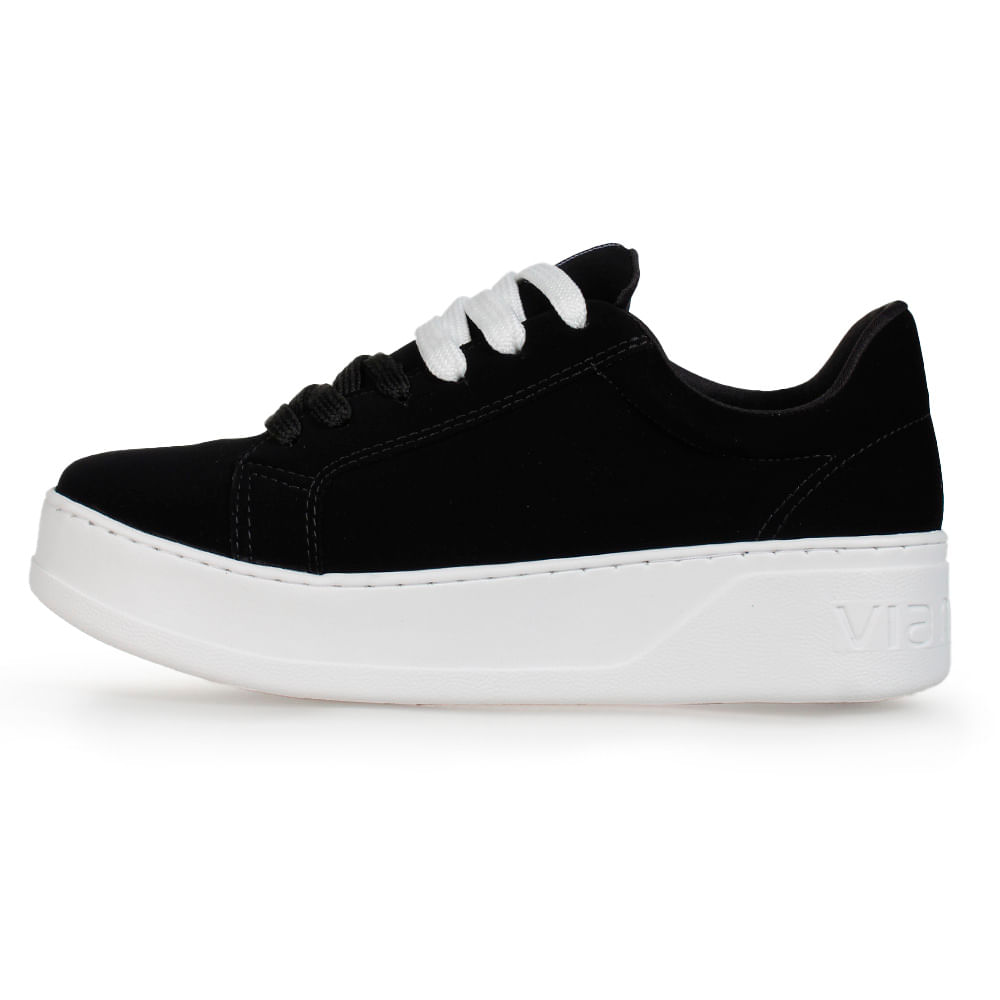 Tenis flatform hot sale preto e branco