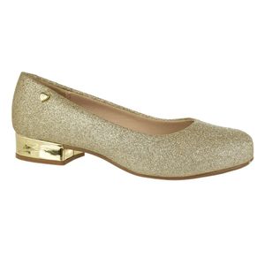 Sapato Menina Molekinha Glitter Dourado