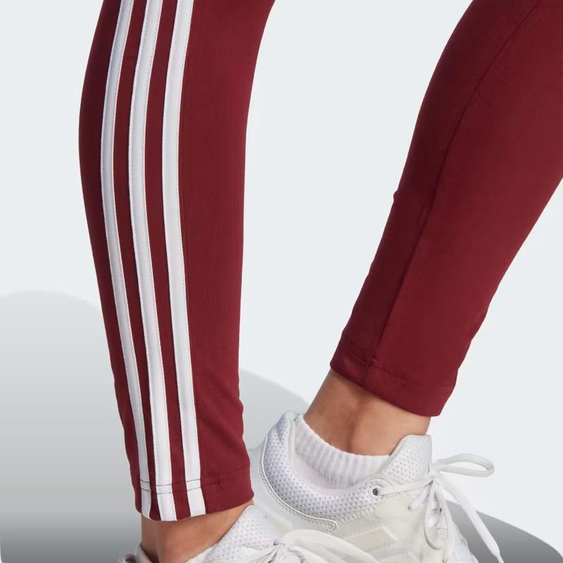 Calça Legging Adidas Essentials 3-Stripes Vinho Feminino