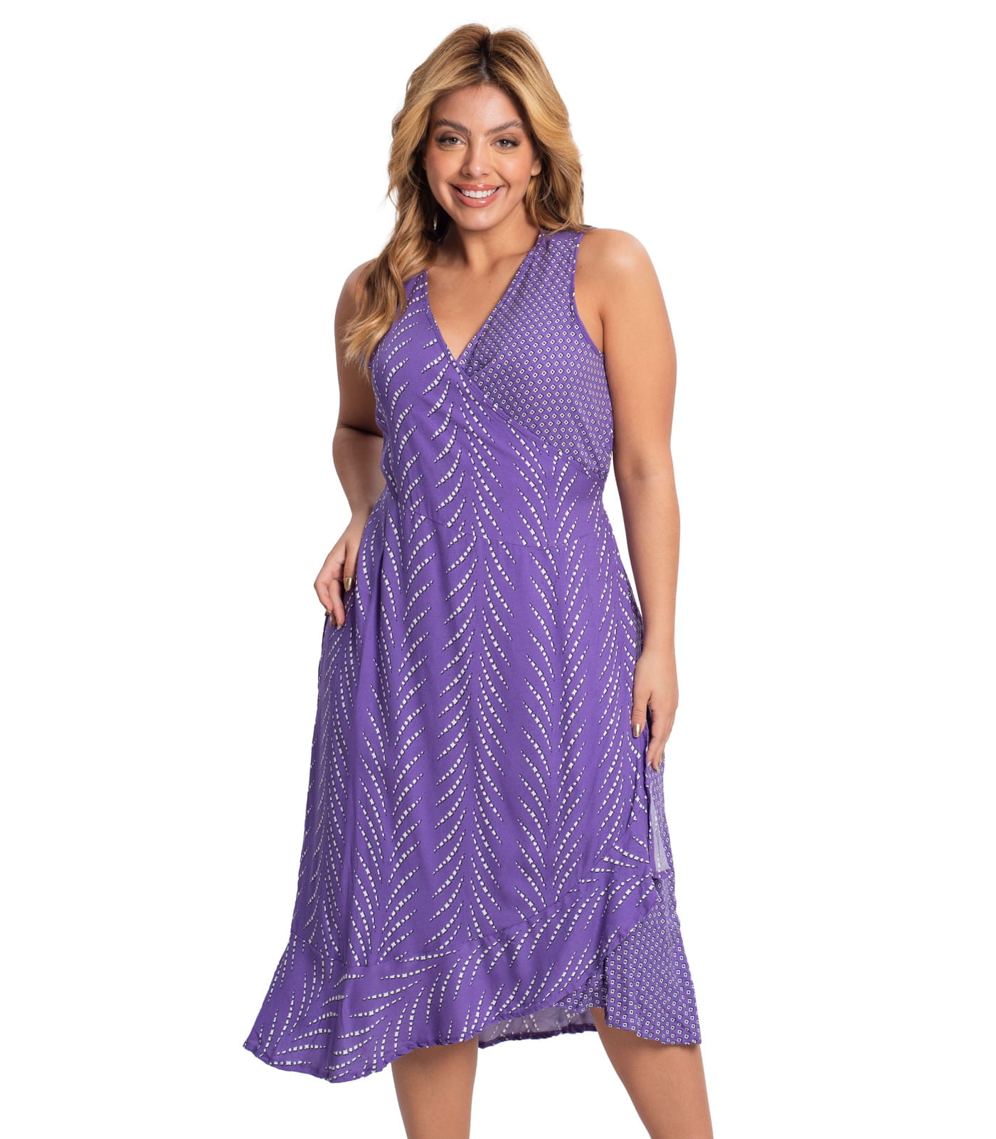 Purple wrap sales dress plus size