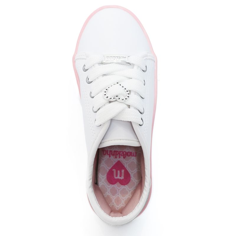 Tenis molekinha best sale branco com glitter