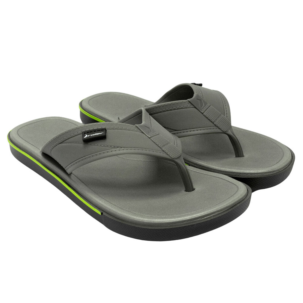 Chinelo Rider Dedo Spin Masculino - Preto e Cinza