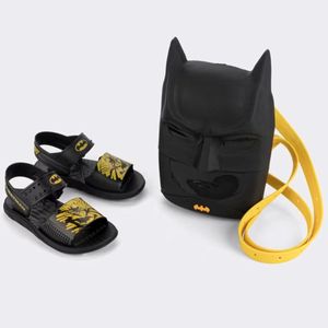 Sandália Grendene Kids Batman Batmochila - Preto e Amarelo